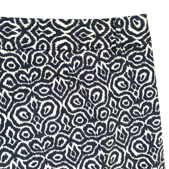 J. Crew Factory Navy Patterned Stretch Chino Shorts Size 8 - Picture 6 of 6